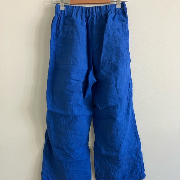 Not Perfect Linen PUGLIA Pants in Cobalt Blue - Picture 3 of 5